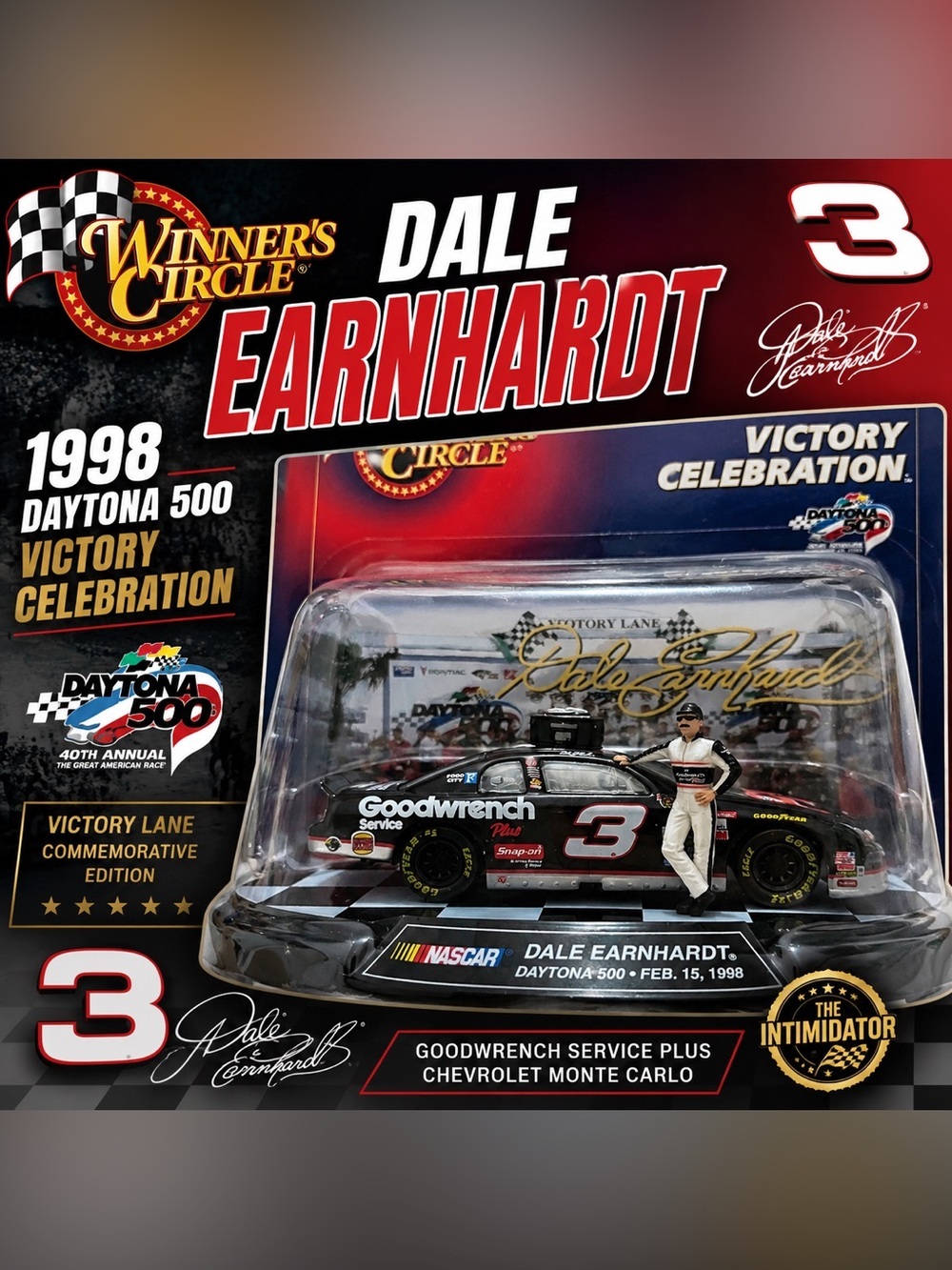 Dale Earnhardt #3 1998 Daytona 500 Victory Celebration Winner’s Circle NIP